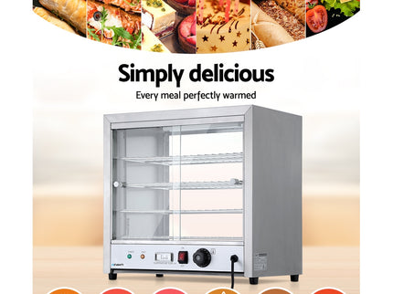 Devanti Commercial Food Warmer Hot Display Showcase Cabinet 54cm