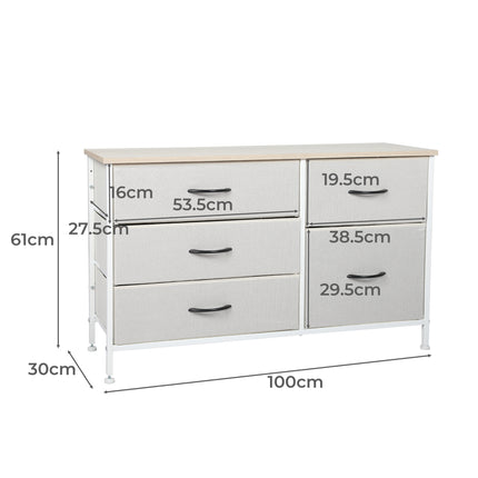 Levede Storage Cabinet Tower Chest of Beige-1975420496904327170