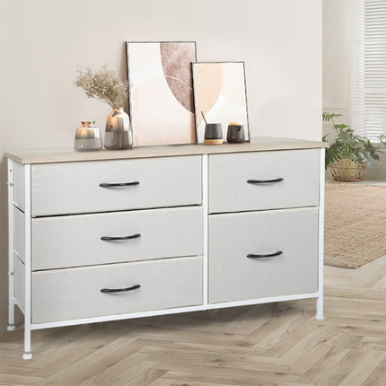 Levede Storage Cabinet Tower Chest of Beige-1975420496904327175