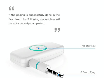 Wireless Music Receiver For Car With 3.5Mm Jack - Mini Bluetooth White-1915196621746999300