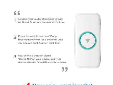 Wireless Music Receiver For Car With 3.5Mm Jack - Mini Bluetooth White-1915196621746999302
