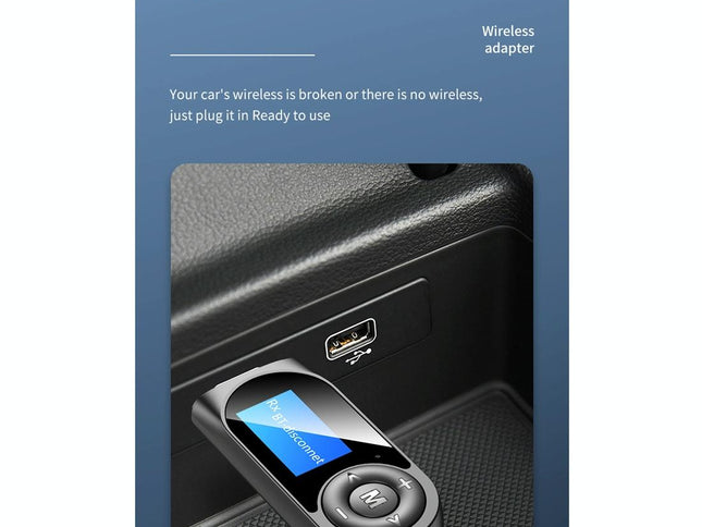 Lcd Bluetooth 5.0 Adapter Receiver / Transmitter - Black-1915196692630736898