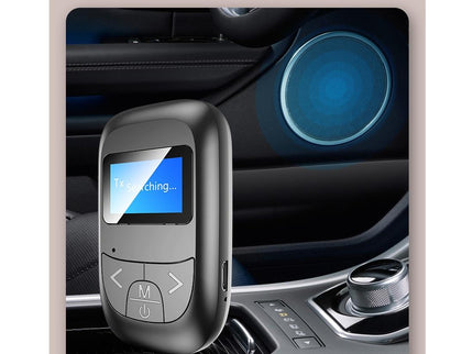 2-In-1 Bluetooth Adapter With Lcd Display - Black-1915196712738230275