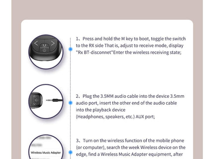 2-In-1 Bluetooth Adapter With Lcd Display - Black-1915196712738230281