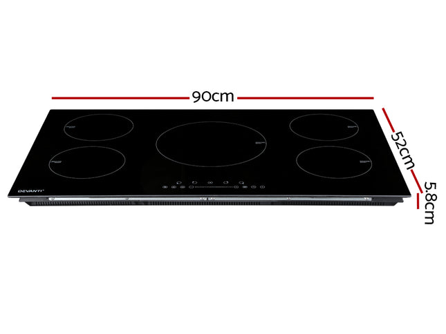 Devanti Induction Cooktop 90cm Electric Cooker