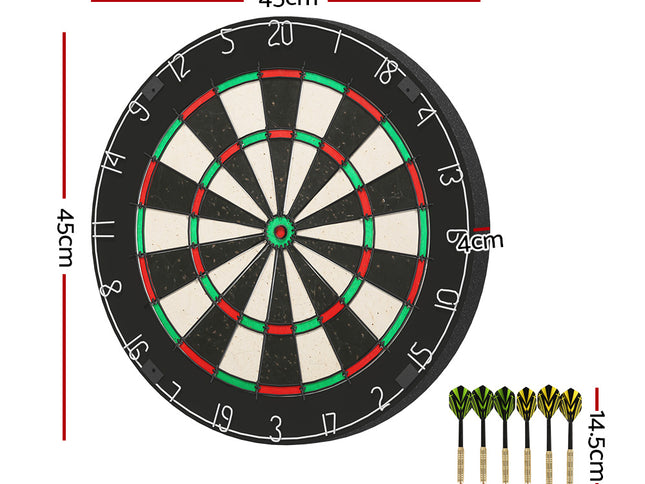 18" Dartboard Dart Board with Steel Darts Competition Party Game