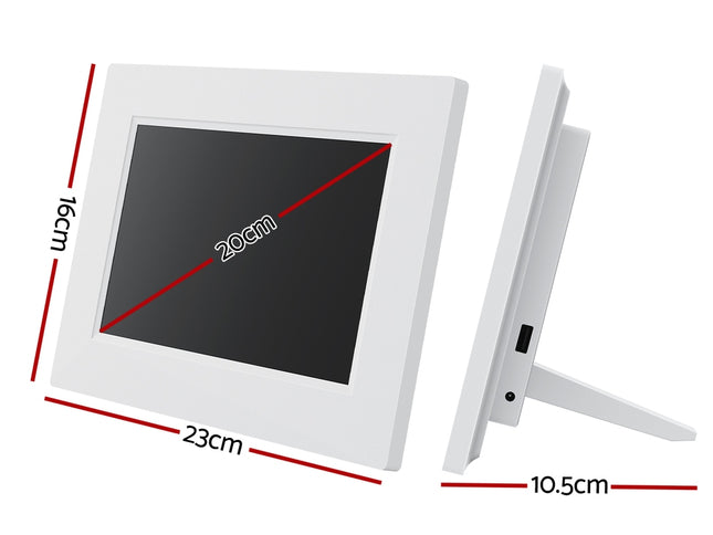 Artiss 8" Digital Day Clock Calendar Alarm White