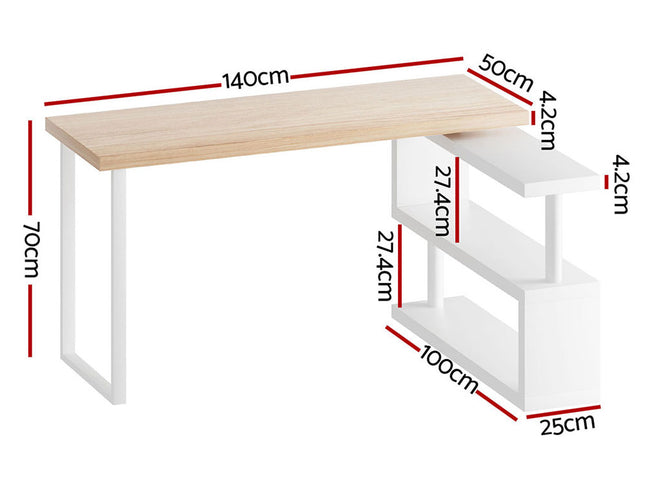 Artiss Computer Desk Bookshelf 140CM