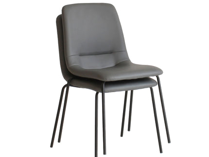 Levede Stackable Dining Chairs Kitchen Grey-1942353406681288704