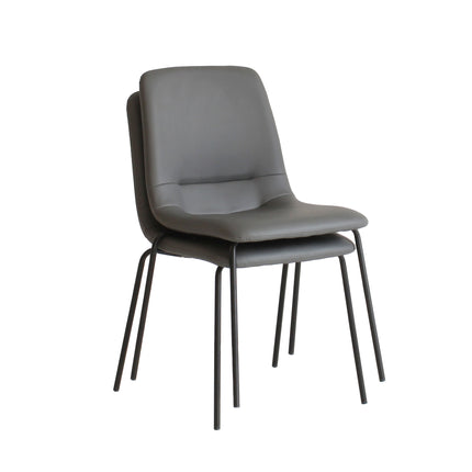 Levede Stackable Dining Chairs Kitchen Grey-1975420496312930304