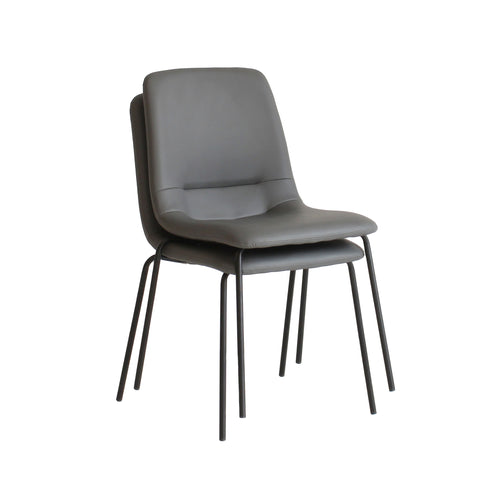 Levede Stackable Dining Chairs Kitchen Grey-1910113294778241024