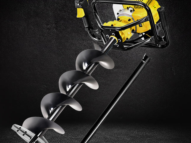 Giantz 90CC Post Hole Digger 200mm Petrol Drill Auger Extension Bits
