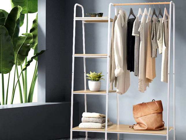 Artiss Wardrobe Clothes Rack Airer Coat Stand 150cm