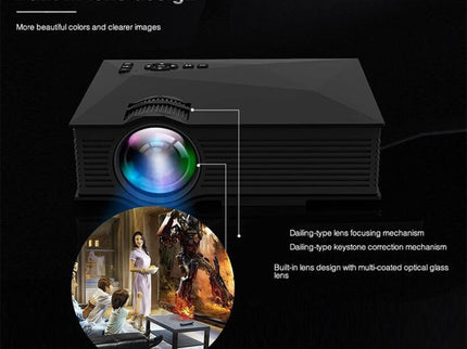 Home Theater Hd 1080P Led Projector - 80 Lumens Usb / Sd / Hdmi / Vga / Ir Support-1915197084609417220