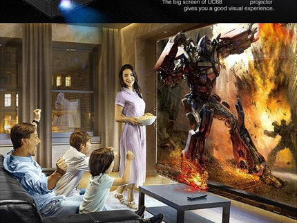 Home Theater Hd 1080P Led Projector - 80 Lumens Usb / Sd / Hdmi / Vga / Ir Support-1915197084609417222
