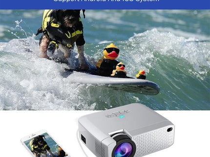 Portable Home Theater Projector - 1600 Lumens Hd Silver-1915196597466173448