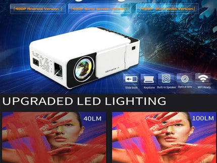 Smart Projector With 100 Ansi Lumens 800X400 Resolution Hdmi / Sd / Usb / Audio Support-1915198236675674115