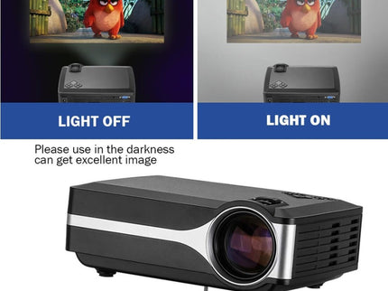 4 Lcd Projector - 80 Lumens Hd 800X480 Vga / Hdmi - Black-1915196716211113991