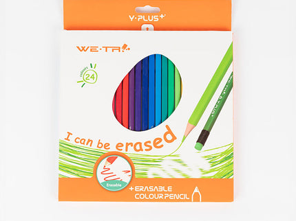 Yplus Erasable Color Pencil with Eraser 24 Colours-1894516811060350976