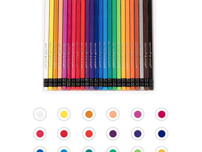 Yplus Erasable Color Pencil with Eraser 24 Colours-1894516811060350977