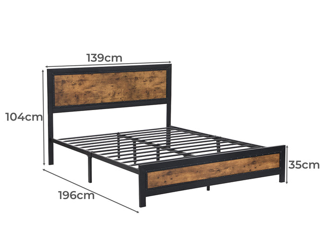 Levede Metal Bed Frame Mattress Base Double-1973194030980403202