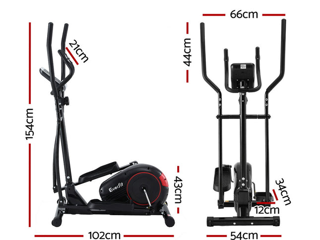 Everfit Exercise Bike Elliptical Cross Trainer Home Gym Fitness Machine LCD