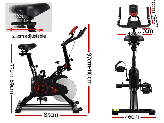 Everfit Spin Bike Exercise Bike Flywheel Cycling Home Gym Fitness Machine
