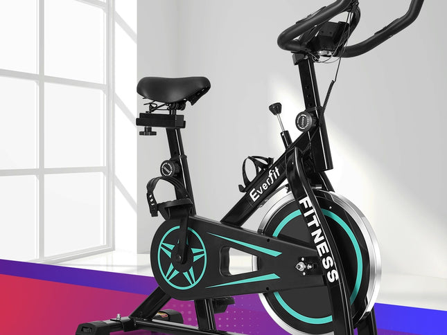 Everfit Spin Bike Exercise Bike 10kg Flywheel Fitness Home Gym 150kg capacity