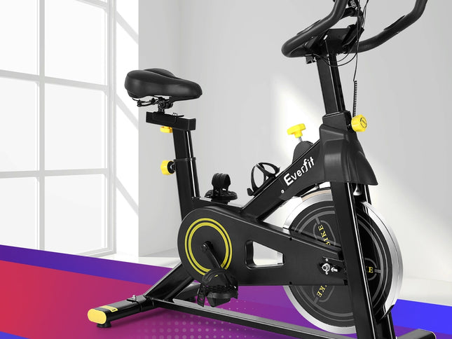 Everfit Spin Bike Exercise Bike Cardio Gym Bluetooth APP Connectable
