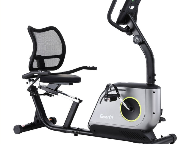 Everfit Recumbent Exercise Bike Magnetic Cycling Mesh Chair 120kg Loading