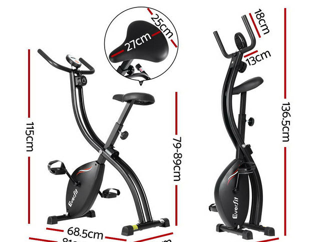 Everfit Folding Exercise Bike Magnetic X-Bike Bicycle Indoor Cycling Cardio