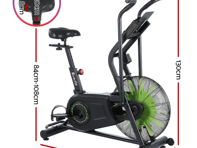 Everfit Air Bike Dual Action Exercise Bike Fitness Home Gym Cardio