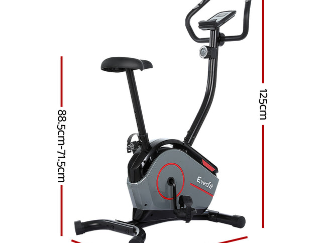 Everfit Magnetic Exercise Bike 8 Levels Upright Bike Fitness Home Gym Cardio