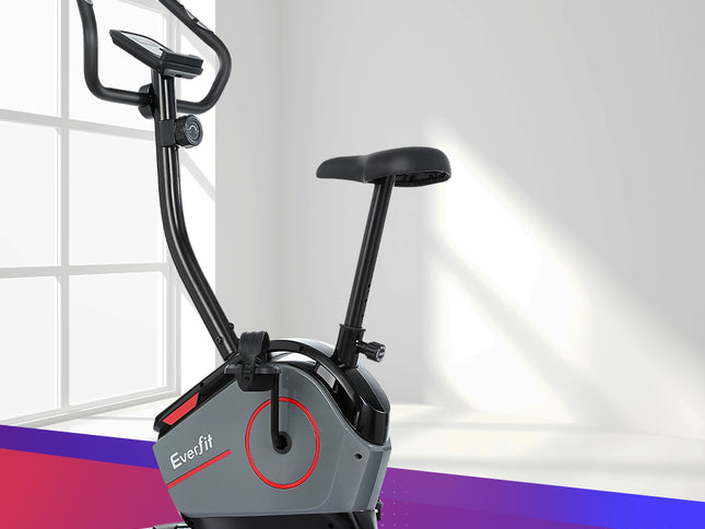 Everfit Magnetic Exercise Bike 8 Levels Upright Bike Fitness Home Gym Cardio