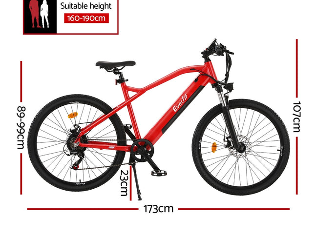 Everfit 26 Inch Electric Bike Mountain Bicycle eBike Built-in Battery 250W