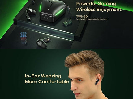 Wireless Gaming Earbuds - True Stereo Bluetooth 5.0 White-1915196843466297347