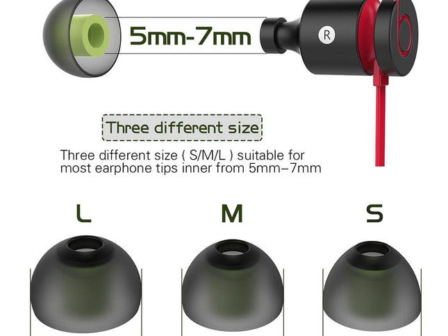 6 Pairs New Bee In-Ear Silicone Ear Caps With Storage Box - Fits 5-7Mm Earphone Plugs-1915198016395022338