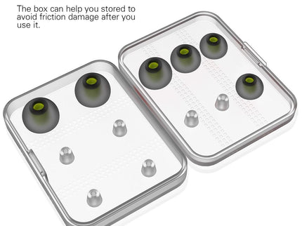 6 Pairs New Bee In-Ear Silicone Ear Caps With Storage Box - Fits 5-7Mm Earphone Plugs-1915198016395022341