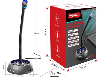 High-Quality Usb Noise-Cancelling Microphone - Black-1915196900131344385