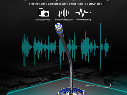 High-Quality Usb Noise-Cancelling Microphone - Black-1915196900131344388