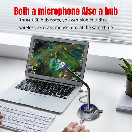 High-Quality Usb Noise-Cancelling Microphone - Black-1915196900131344390