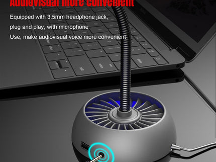 High-Quality Usb Noise-Cancelling Microphone - Black-1915196900131344391