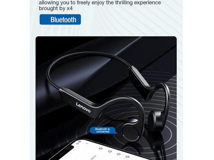Waterproof Bone Conduction Bluetooth Earphones - Black-1915196847551549444