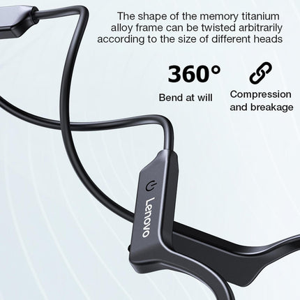 Waterproof Bone Conduction Bluetooth Earphones - Black-1915196847551549446