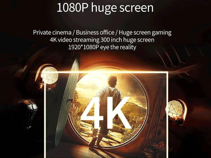 Portable Home Theater Projector - 80 Ansi Lumens Android 9.0 800X480P 1G + 8G-1915197971222368259