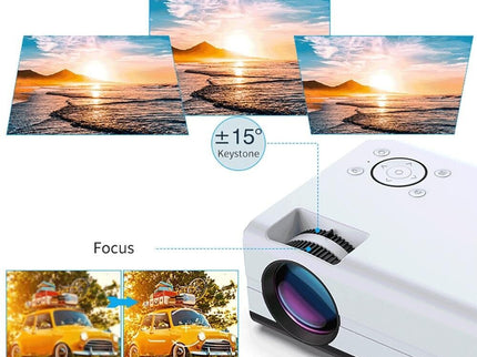 Portable Home Theater Projector - 80 Ansi Lumens Android 9.0 800X480P 1G + 8G-1915197971222368262
