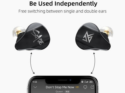 Kz Sa08 Wireless 5Ba Bluetooth Tws Earphones - Black-1915196889502978055