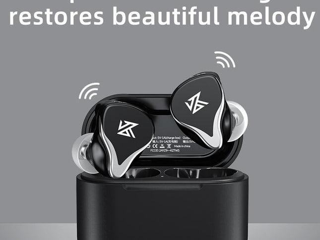 Kz Z3 Hybrid 1Dd & 1Ba Wireless Bluetooth 5.2 Tws Earphone - Black-1915197139554799618
