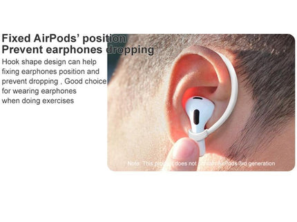 Imak Wireless Earphones With Anti-Lost Lanyard And Ear Hook - 1 Pair White-1915196855231320070