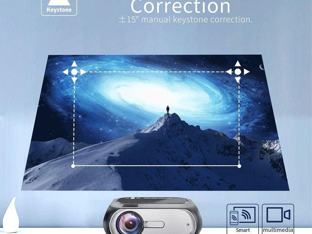 Portable Home Theater Projector - 200 Ansi Lumens - 1080P Hd - Basic Version-1915196977889546242